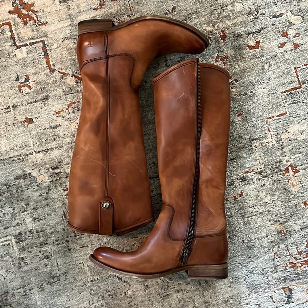 Frye Melissa boots in Cognac. Brand new. Only tried on, never worn out of house